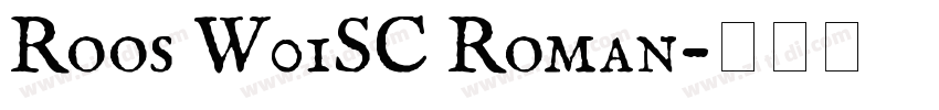 Roos W01SC Roman字体转换